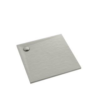 Schedline Brodzik kompozytowy Stabilsound Plus® Libra Cement Stone 90x90x3 cm, kwadratowy, Gwarancja 15 lat